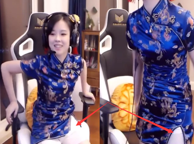 女主播换装旗袍刘思瑶优雅腐团儿苗条沫子搭配让人费解