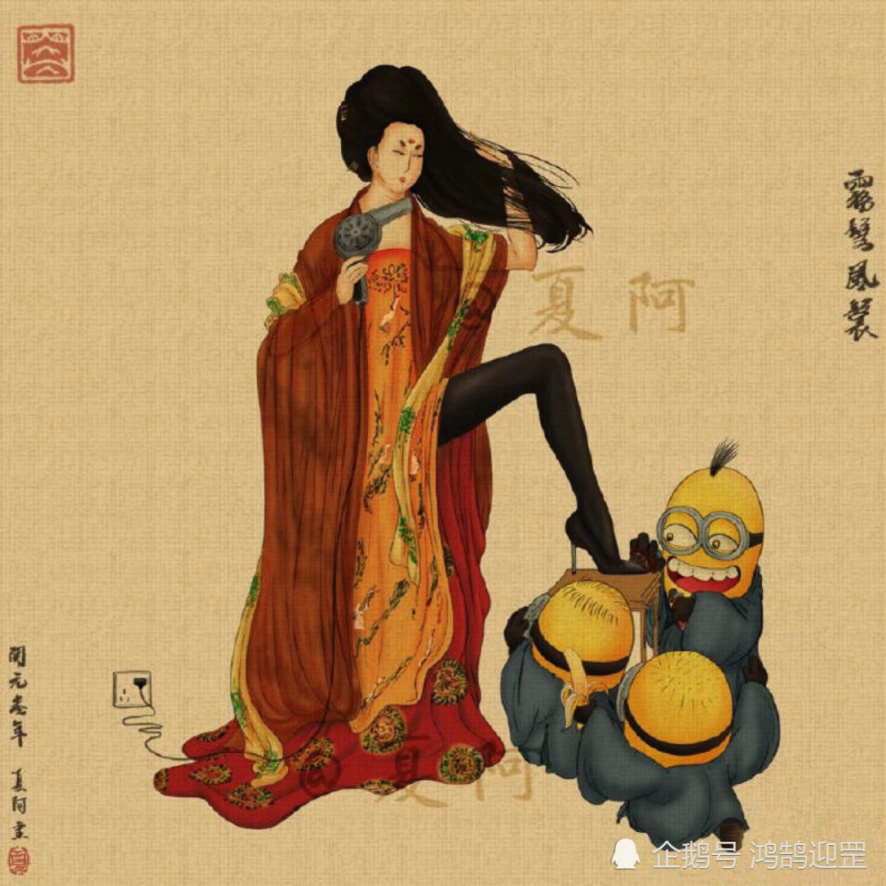 80后画家恶搞历史人物,三英开车战吕布,是艺术创新还是挑战传统