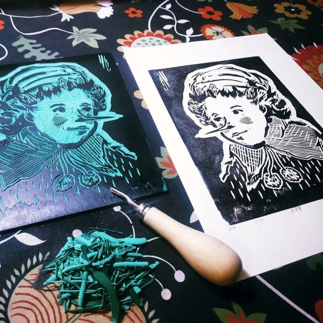 為大家帶來的是非常適合初學者的版畫—麻膠版畫linocut,麻膠版畫是凸