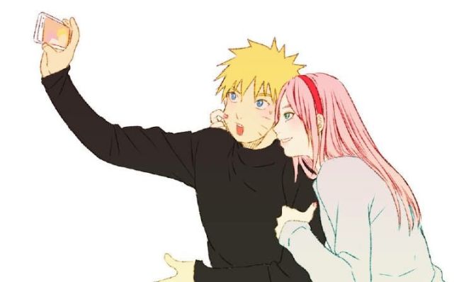 鸣人和小樱结婚看到一家五口的全家福简直绝配