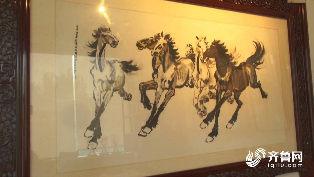 鲁绣|断线千次针出发绣品 鲁绣针法使骏马“奔腾”