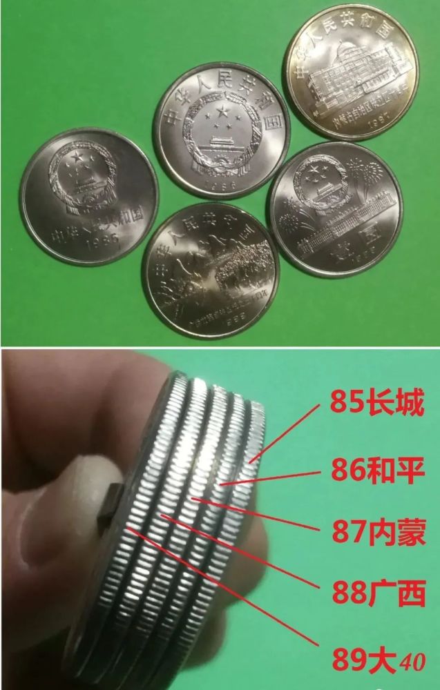 83年长城币2角比1角多,85年1元有宽窄两版,什么原因?