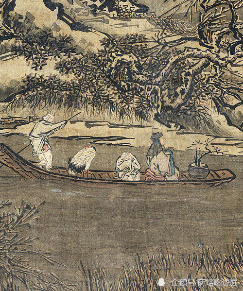 张一正|天寒地冻，带着一只仙鹤去游山玩水，张一正绘《寒溪载鹤》