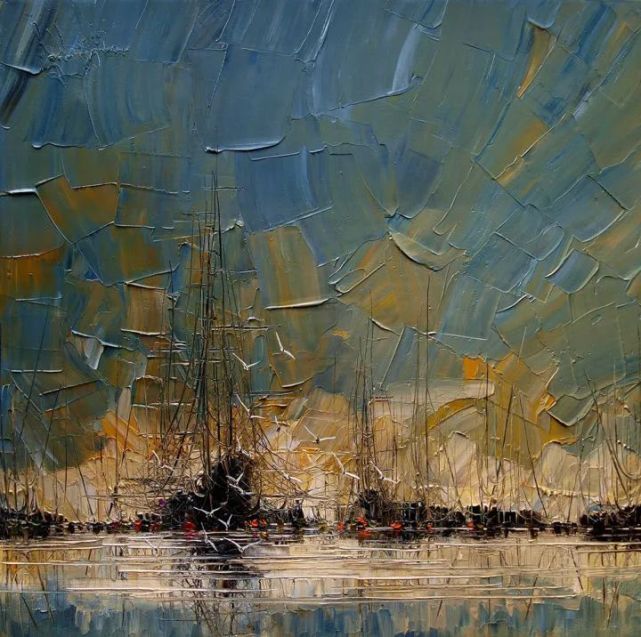 每一刀都十分精彩波兰画家刮刀下的大海让人心潮澎湃