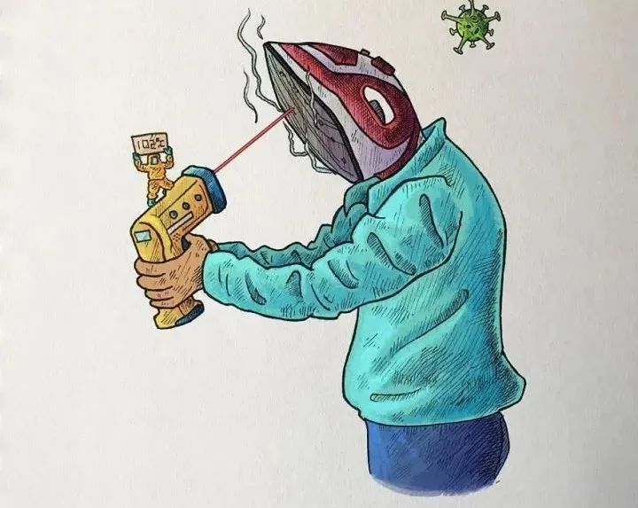 新冠病毒|印度画家用22幅插画，画出人们面对新冠病毒的表现，看完感动了