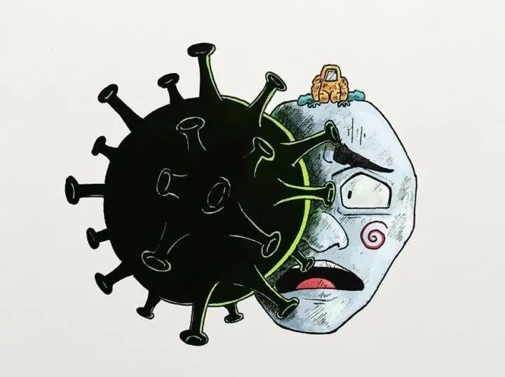 新冠病毒|印度画家用22幅插画，画出人们面对新冠病毒的表现，看完感动了