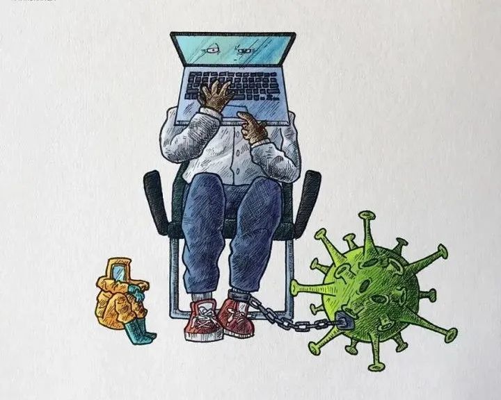 新冠病毒|印度画家用22幅插画，画出人们面对新冠病毒的表现，看完感动了