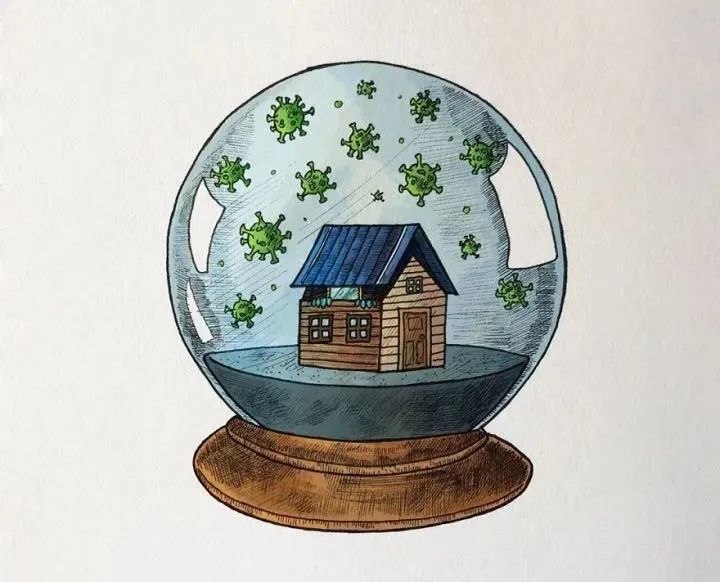 新冠病毒|印度画家用22幅插画，画出人们面对新冠病毒的表现，看完感动了