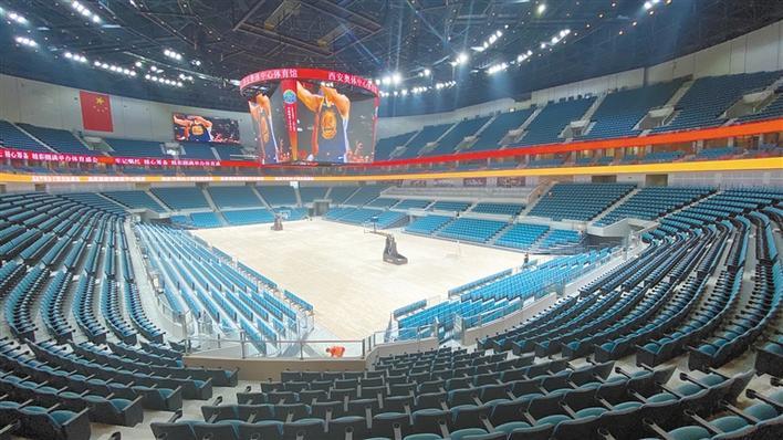 西安奥体中心体育馆内部.