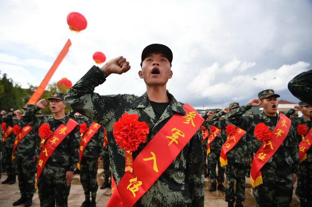 云南省举行2020年度新兵出征仪式