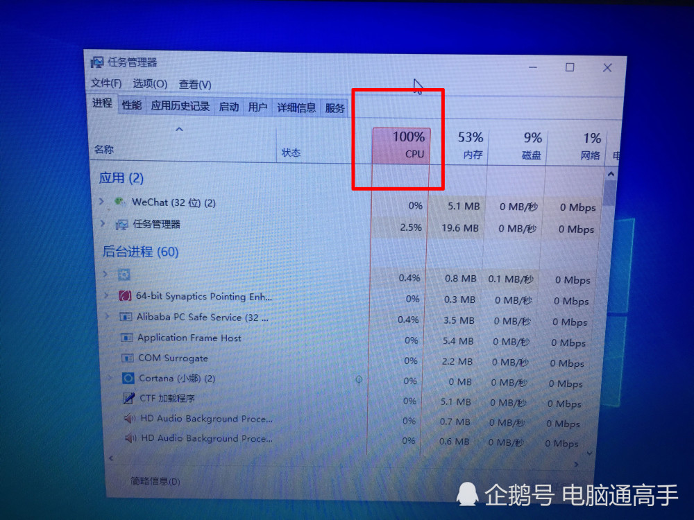 电脑开机后CPU使用率直接100％，要怎么办？