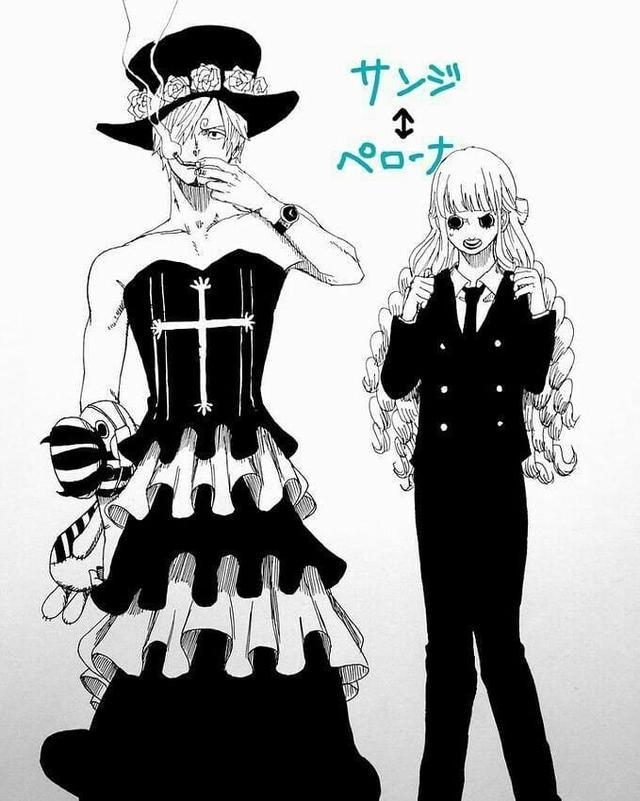 海贼王服装互换老沙穿女装羞涩艾斯用气质撑起弗兰奇的热裤