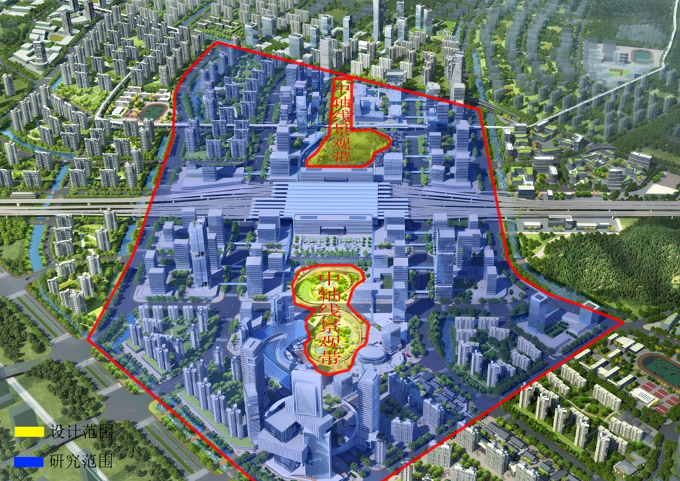 22万㎡中轴线景观带狮山再增一城市新地标