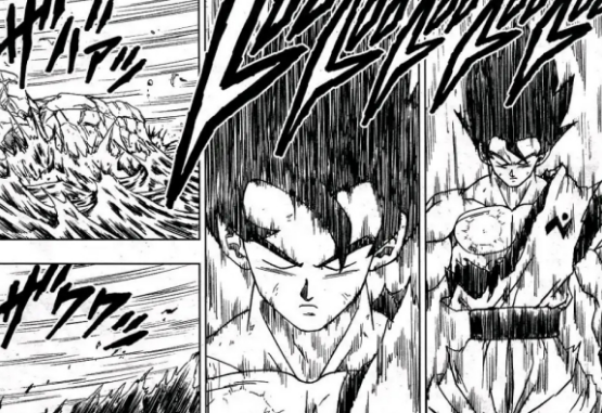 龙珠超漫画64最新 完成自在极意功的孙悟空以地球人身份战魔罗 孙悟空 动漫角色 魔罗 龙珠超 地球人 漫画 梅尔斯