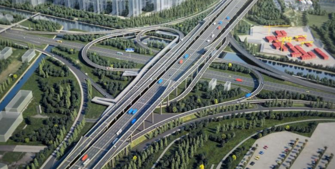 g1503郊环沿江通道西延伸新建工程明起占路施工