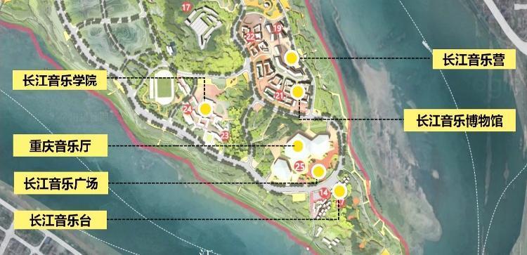 这所大学就是长江音乐学院,位于重庆大渡口区的钓鱼嘴半岛,根据规划