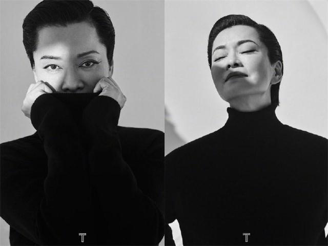 毛阿敏|57岁毛阿敏穿高领毛衣，与36岁张靓颖同框，气质相像似母女