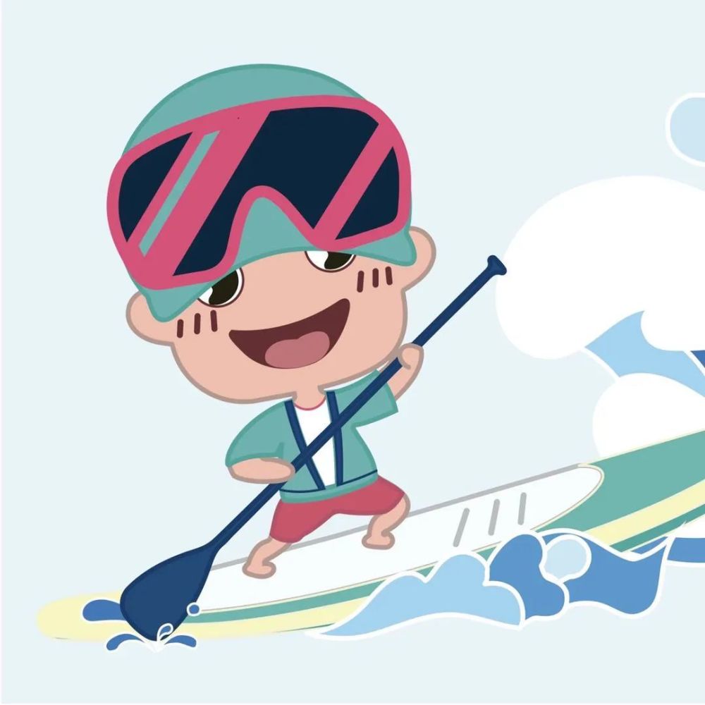 事都抱着乐天的心态,积极主动,勇于尝试,乐于助人桨板是他最爱的运动