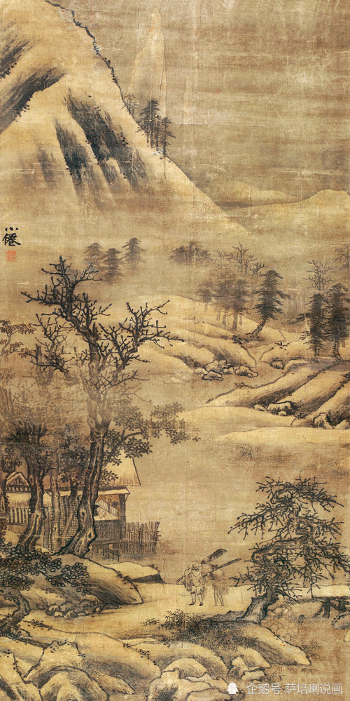 江南冬雪,闭门读书,吴伟绘《寒山图》|寒山图|吴伟|画家|江南|雪景