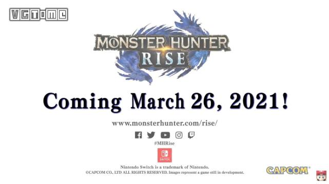 怪物猎人rise公布2021年3月26日发售