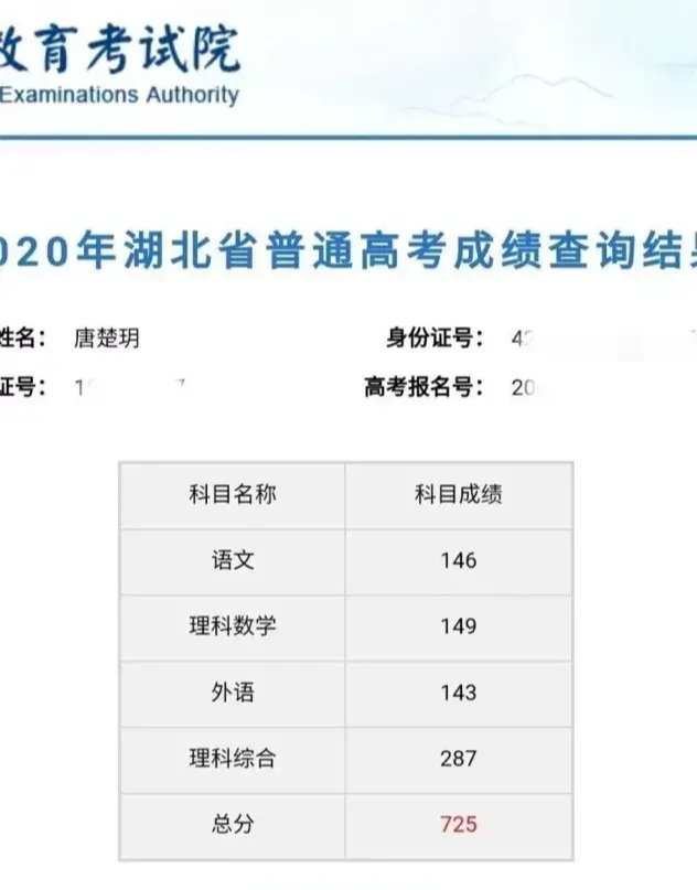 十二年前预料高考7分以上 湖北高考理科状元的唐楚玥 年轻时候的梦想 腾讯新闻