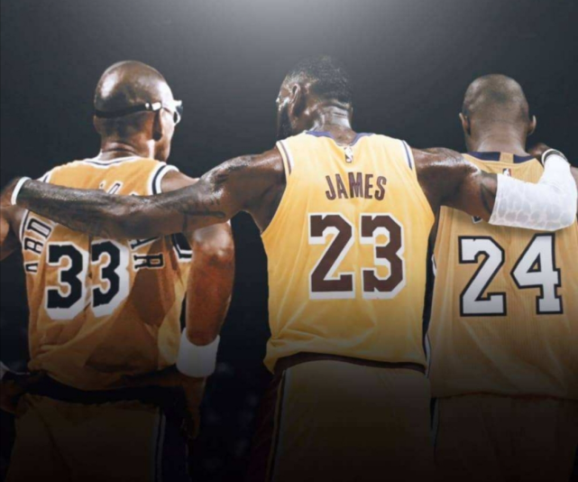 图二:贾巴尔,詹姆斯,科比背影