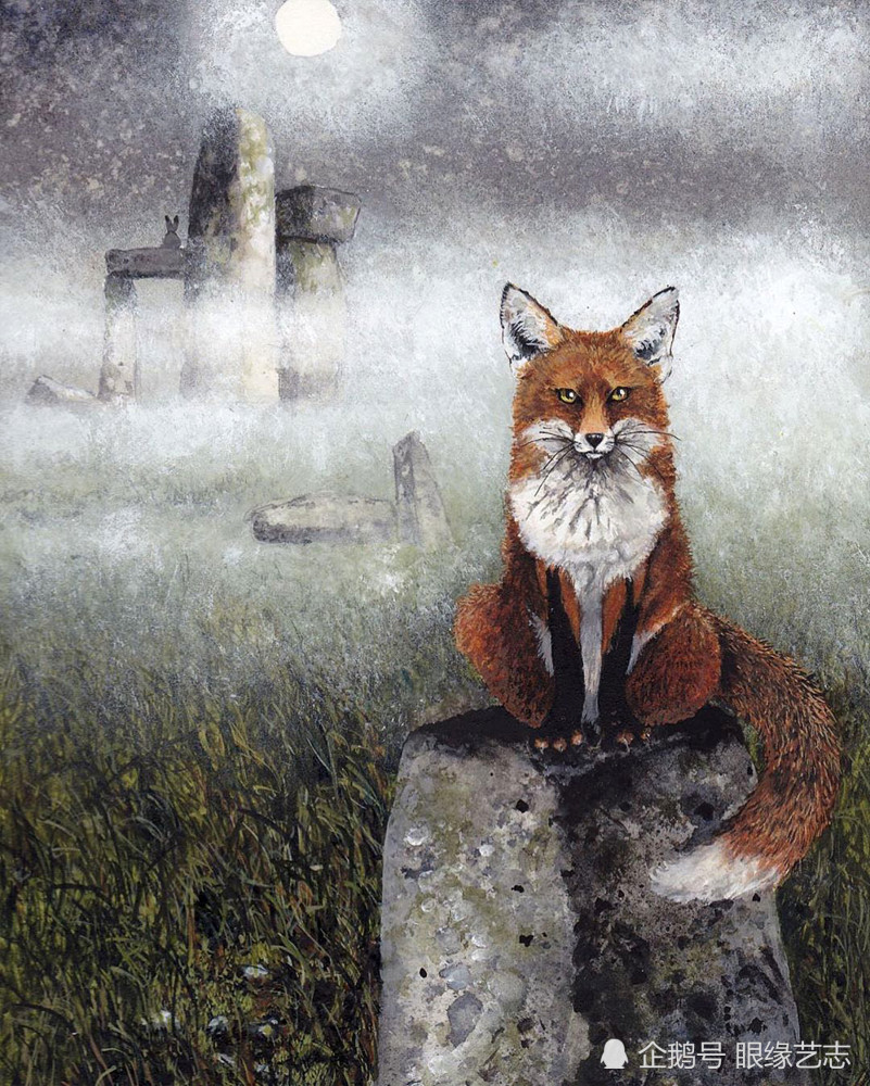 蝙蝠猫出没:水彩晕染的魔法森林,画家奶奶的精神乐土