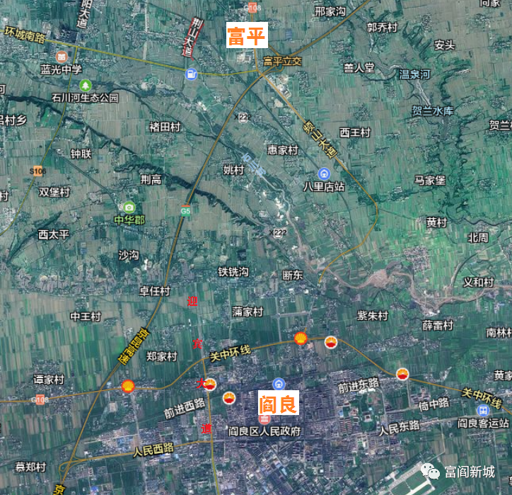 圖據騰訊地圖問:2018年富平縣發佈了荊山大道連接富平荊山大道的隧道