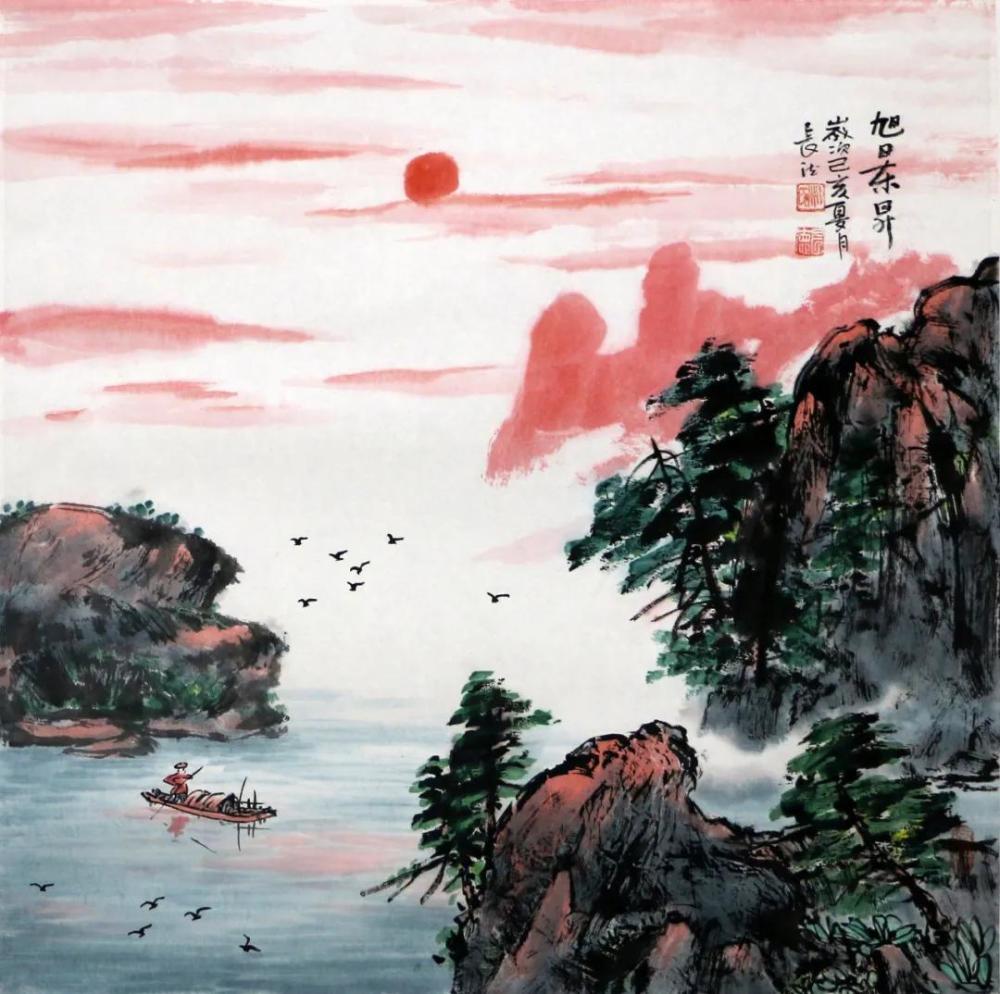 柳长德|柳长德的山水画色调清新，用笔俊逸，精气神十足