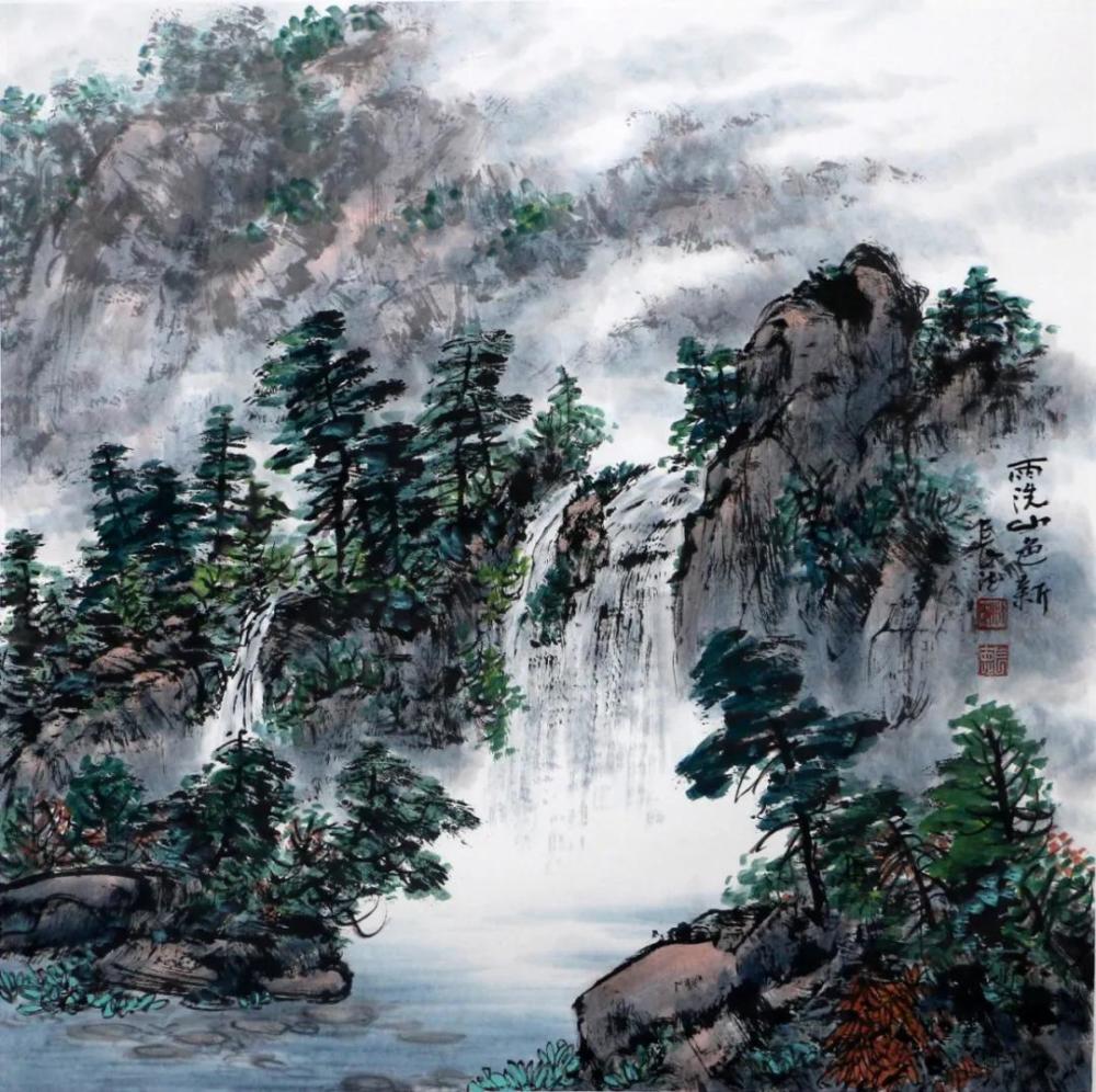 柳长德|柳长德的山水画色调清新，用笔俊逸，精气神十足