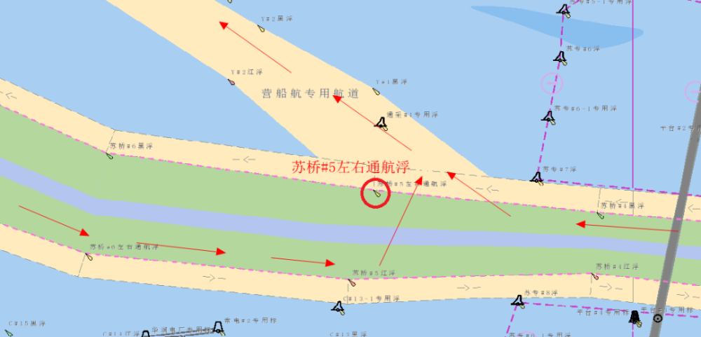 营船港专用航道船舶搁浅警示