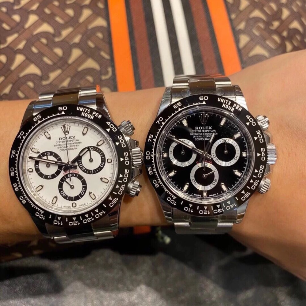 劳力士黑白熊猫迪谁能更胜一筹劳力士v4版熊猫迪通拿经典计时腕表