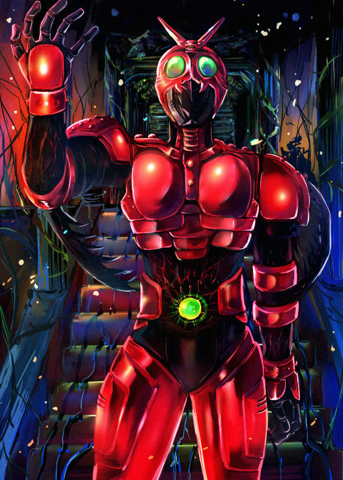 假面骑士同人作品:奥菲以诺和faiz融合,红影月压迫感最为强烈