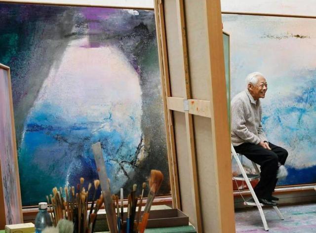 赵无极|宋太祖31世孙赵无极，西方绘画界大师，与毕加索曾是邻居