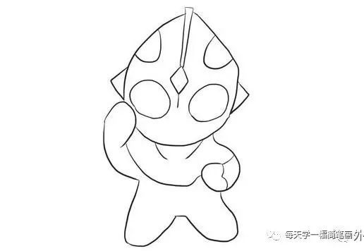 每天学一幅简笔画迪迦奥特曼简笔画教程