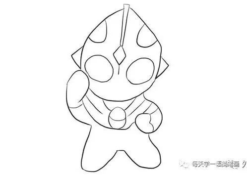 每天学一幅简笔画迪迦奥特曼简笔画教程