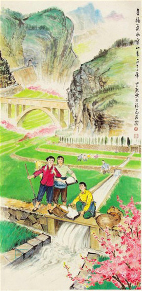 年画|老宣传画年画，胸怀壮志，建设祖国，胸怀朝阳，放眼世界