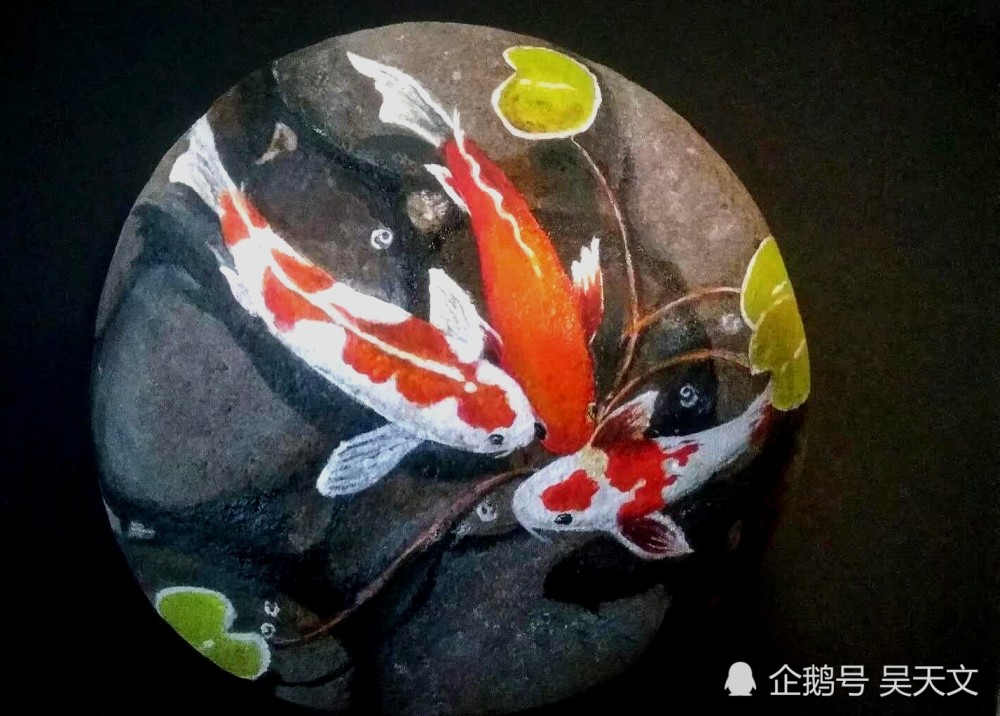 石头画|陕南这位美女“草根艺术家”在石头上作画100多幅半数以上被人高价收藏