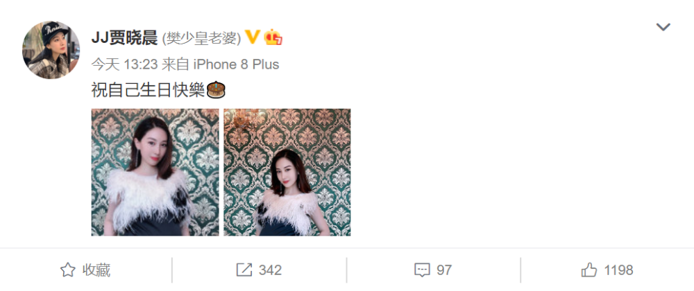贾晓晨|樊少皇老婆贾晓晨38岁生日官宣怀二胎，晒孕照已肚大如箩