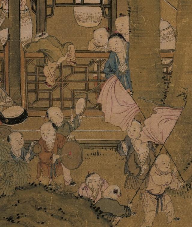 孩子|100个儿童集中在画中，每一个神态各异，古人的画功太厉害