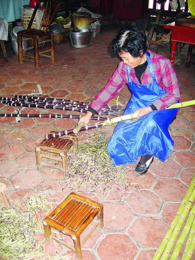 甘蔗|甘蔗切成蔗节，搭叠成空心灯塔，堪称“中华一绝”
