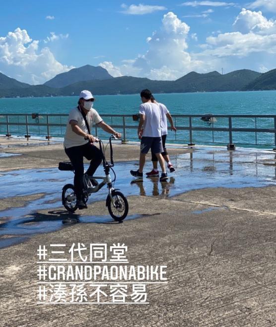 郭晶晶|霍启刚祖孙三代周末骑车游，郭晶晶一马当先，子女紧随其后基因强大