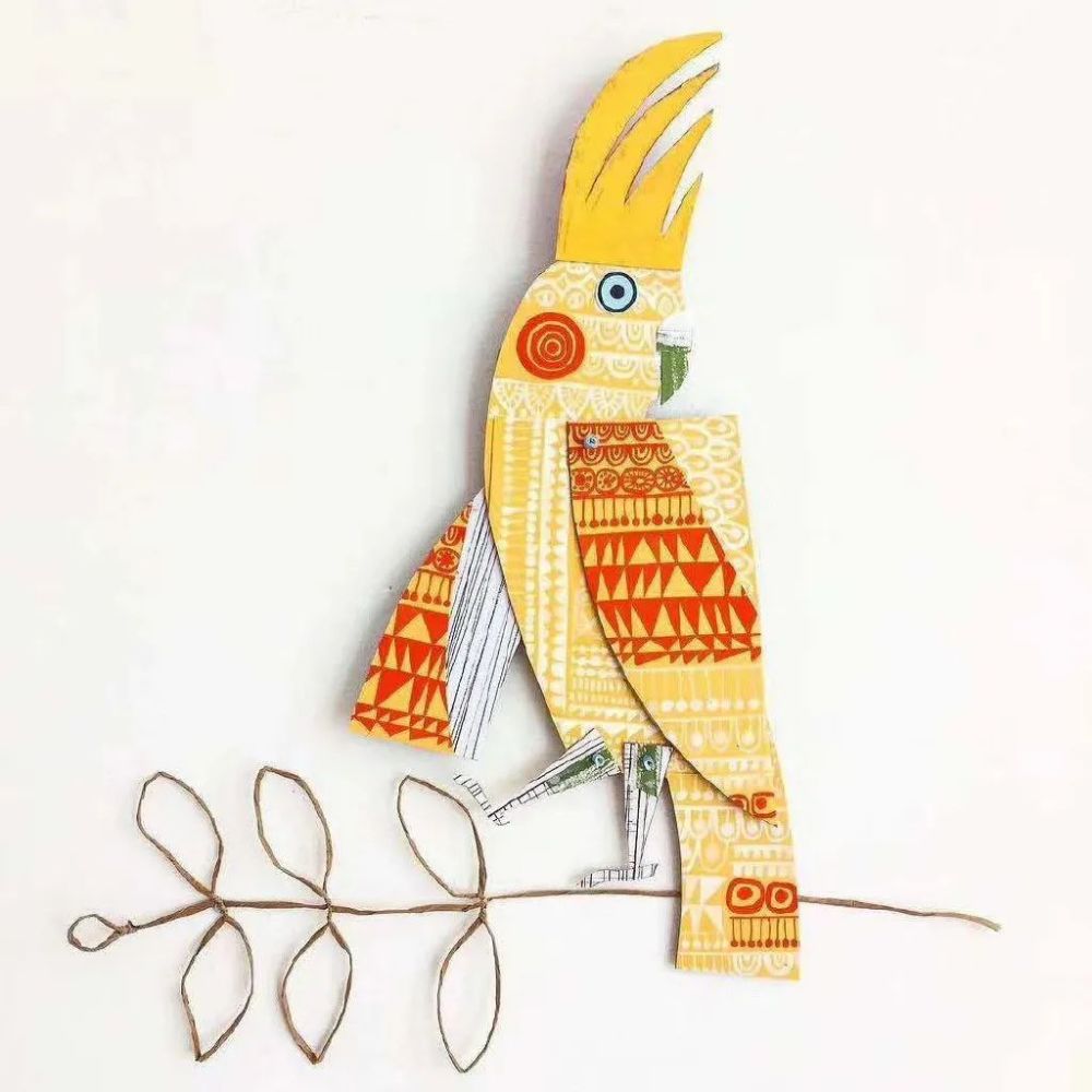 插画师|插画师使用绘画、切割、拼贴画等手工做法，做出了非常漂亮的小动物剪贴画