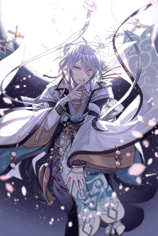 p站美图散发着神秘光辉异色瞳男子特辑