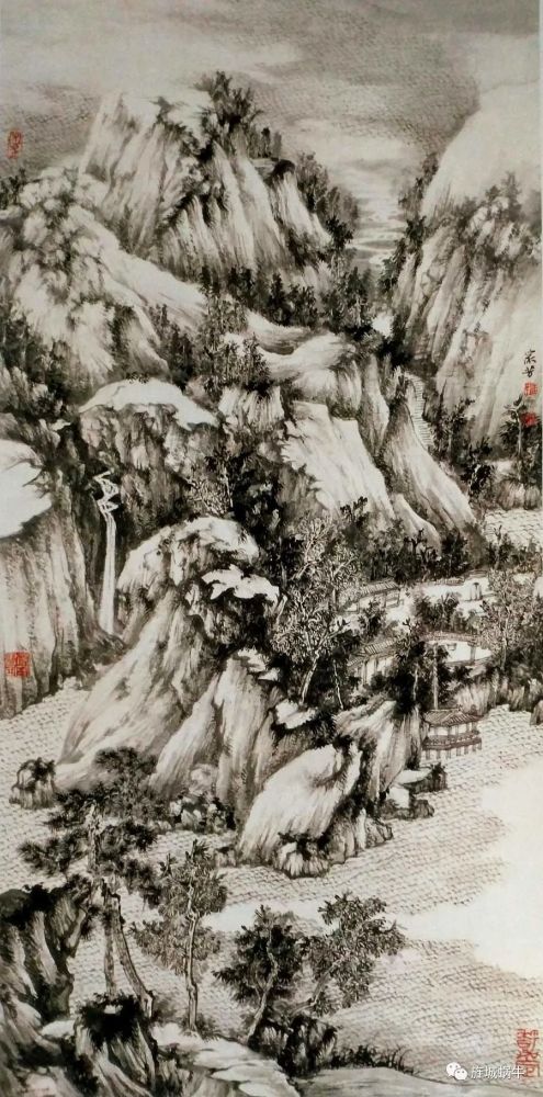 汪家芳|汪家芳的墨气弥漫、疏朗清秀的山水画赏析