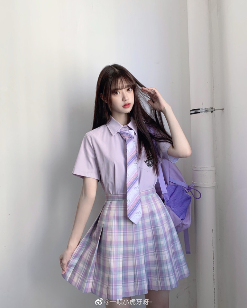 jk制服日常第97期紫格系列