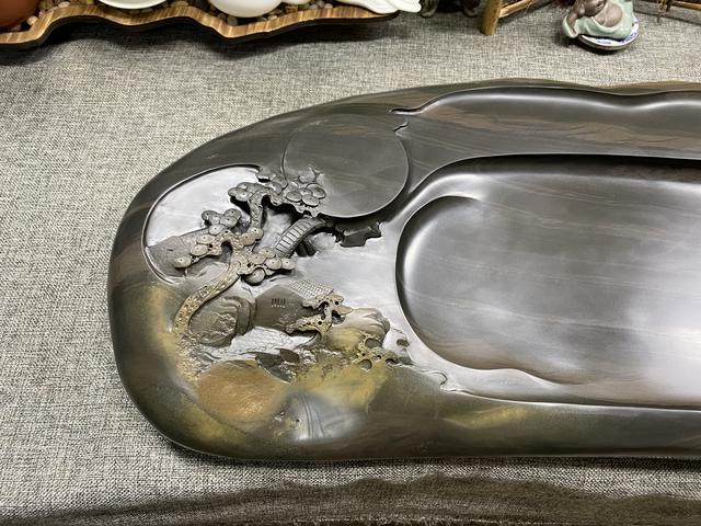 茶盘|把“小桥流水人家”，分别刻在两块石茶盘上，你们觉得谁更出色？