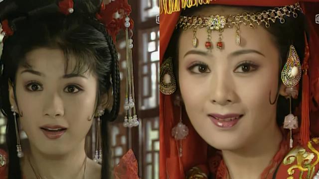 两位女子风光出嫁,却在仙女庙前突遭大雨,两队人马只好在庙里躲避.