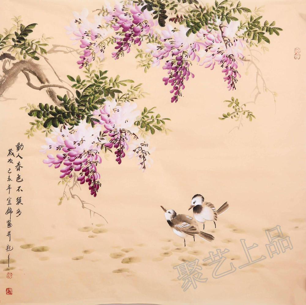 紫藤花国画作品展 当代擅长画紫藤的画家许宜锦_腾讯新闻