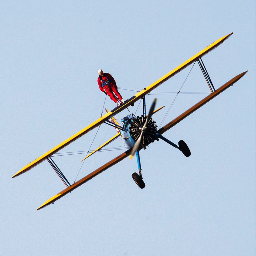 grand appeal)"慈善机构举行的机翼行走 (wing walk)挑战,以此为